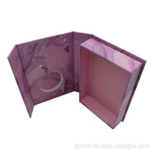 Wholesale Black Cardboard Packaging Gift Boxes with Custom Paper Wig Hair Extension Magnetic Closure Package